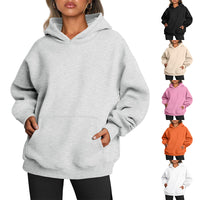 Women's Oversized Hoodies Fleece Loose Sweatshirts With Pocket Long Sleeve Pullover Hoodies Sweaters Winter Fall Outfits Sports Clothes